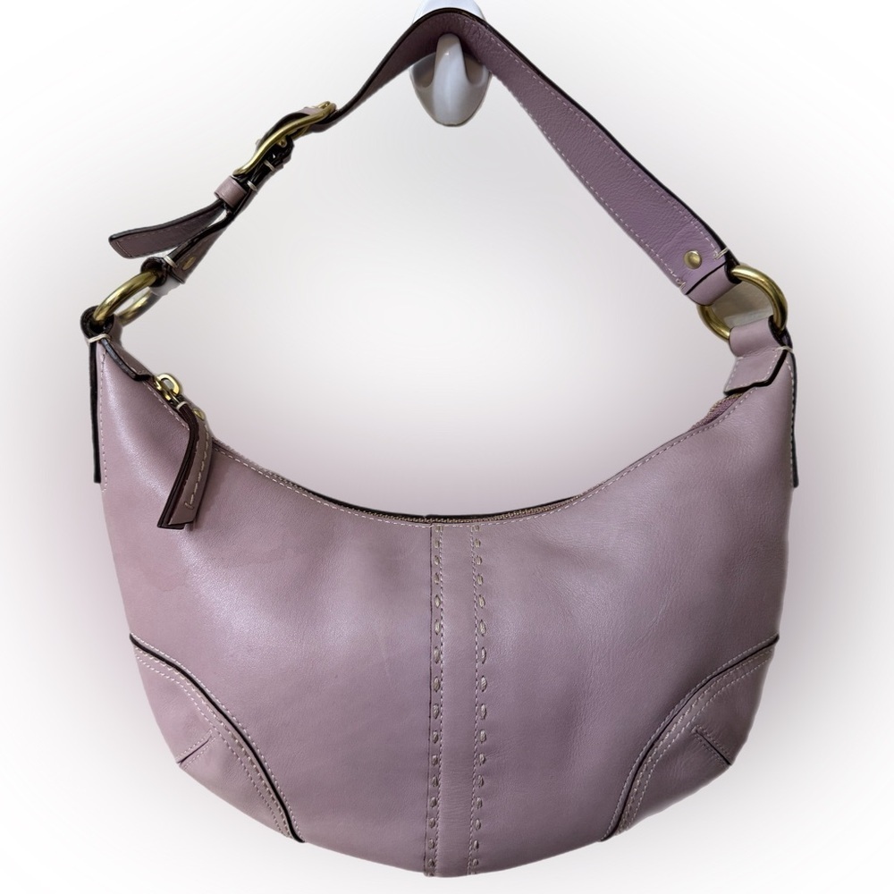 Coach #Z15226 Mauve Leather Hobo Bag
